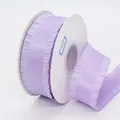 Light purple polyester ruffled ribbon on a roll for DIY hair accessories and gift wrapping - Light Purple (430#)