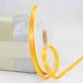 Roll of 1cm golden polyester satin ribbon for gift wrapping and floral packaging - 1cm x 100 Yards / Gold