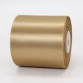 Cinta de raso champán de 7,5 cm de ancho para envolver regalos y decoración de bodas - 7.5cm x 22m / Champán dorado