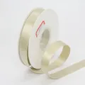Sparkling champagne gold metallic ribbon roll with #620 color tag for gift wrapping - 1.5cm / Bleached White