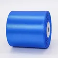 Cinta de raso azul real de 7,5 cm para envolver regalos y decoración de bodas en un rollo - 7.5cm x 22m / Azul zafiro
