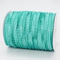 Nastro plissettato in poliestere verde menta con finitura satinata per fai-da-te - Blu Tiffany (323)