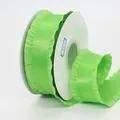 Roll of grass green pleated ribbon with ruffled edges for DIY hair accessories and crafts - Fruit Green (549#)