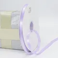 Lavender 10mm single face satin ribbon on white spool for gift and floral packaging - 1cm x 100 Yards / Light Purple