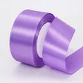 Elegant lavender purple satin ribbon roll with smooth silk finish for gift wrapping - Wide Style / Lavender