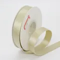 Ruban métallique or champagne de 2cm avec texture tissée pour emballage de cadeaux - Blanc Naturel