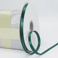 Deep green polyester satin ribbon roll for gift wrapping and floral decoration - 1cm x 100 Yards / Dark Green