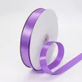 Lavender purple satin ribbon roll with smooth glossy finish on a white paper spool - Long Slim Ribbon / Lavender