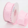 Pink 4cm ruffled ribbon with lychee texture on roll for floral and DIY hair accessories - Pink (151#)