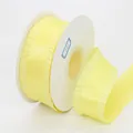 Light yellow 4cm pleated polyester ribbon on spool for DIY crafts and floral wrapping - Light Yellow (640#)