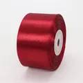 Rouleau de ruban satin bordeaux de 4 cm pour emballage cadeau et décoration florale - 4cmx22m / Bordeaux