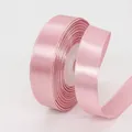 Cinta de raso rosa claro de 1,5 cm para envolver regalos y manualidades de bricolaje - 1.5cm x 22m / Rosa Palo