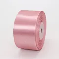 Rouleau de ruban satin rose brillant pour emballage cadeau et travaux manuels - 4cmx22m / Vieux Rose