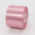Cinta de satén rosa de 5 cm de poliéster para envolver regalos y manualidades DIY - Rosa Palo