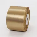 Champagne gold polyester satin ribbon roll 5cm for gift packaging and DIY crafts - Champagne Gold
