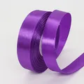 Single roll of 1.5cm wide purple satin ribbon with a glossy silk finish for gift wrapping - 1.5cm x 22m / Purple