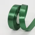 Deep green 1.5cm satin ribbon roll with polished finish for luxury gift wrapping - 1.5cm x 22m / Dark Green