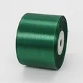 Deep green polyester satin ribbon roll 5cm width for gift wrapping and wedding decor - Dark Green