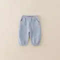 Baby Jungen Jogginghose aus weicher Baumwolle in Graublau mit elastischem Bund - 73 / Blau (Hose)
