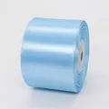 5cm sky blue polyester satin ribbon roll for gift wrapping and DIY crafts - Light Blue