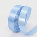 Sky blue 1.5cm wide satin ribbon roll with smooth silk texture for gift wrapping - 1.5cm x 22m / Aqua