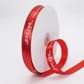 Rood 2cm satijnen taartlint met witte Happy Birthday en Lovecake opdruk - 2cm / Rood