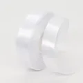 White satin ribbon roll 1.5cm width with silky finish for gift wrapping and DIY crafts - 1.5cm x 22m / White