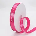Roze satijnen lintrol Happy Birthday voor cadeauverpakking en taartdoos decoratie - 2cm / Rozerood