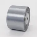Roll of 5cm silver gray satin polyester ribbon for gift wrapping and DIY crafts - Gray