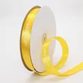 Roll of yellow 2cm satin ribbon with Happy Birthday print for cake box packaging - 2cm / Yellow with White Print