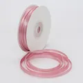 Single roll of 3mm light pink double-sided satin ribbon on a white spool for gift wrapping - 3mm / Dusty Pink