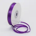 Deep purple 3mm satin ribbon roll for gift wrapping and DIY crafts on white spool - 3mm / Deep purple