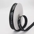 2cm black satin gift ribbon with white Happy Birthday printing in a roll format - 2cm / Black