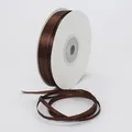 3mm dark brown double-sided satin ribbon roll for DIY crafts and gift wrapping - 3mm / Coffee
