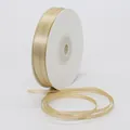 3mm double-sided satin ribbon roll in champagne gold for gift wrapping and DIY crafts - 3mm / Luxury Gold