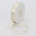 Single roll of 3mm cream satin ribbon made of soft polyester with pearlescent finish - 3mm / Beige