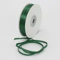 Deep green 3mm double-sided satin ribbon roll for bookmarks and gift wrapping - 3mm / Dark Green