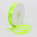 3mm fluorescent green double-sided satin ribbon roll for bookmarks and gift tags - 3mm / Fluorescent Green