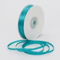 Teal blue 3mm double-sided satin ribbon roll for crafts and bookmarks with silk finish - 3mm / Teal
