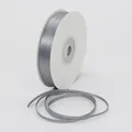 3mm silver grey double sided satin ribbon roll for gift wrapping and DIY crafts - 3mm / Gray