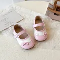 Chaussures Mary Jane roses et blanches avec nœud et oreilles de chat pour filles - Pointure 21 (Longueur Intérieure 13.8cm) / Rose