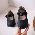 Chaussures Mary Jane noires matelassées pour enfants avec nœud décoratif chic - EU 24 / Noir