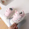 Scarpe primi passi rosa in mesh traspirante con dinosauro e chiusura a strappo - EU 16 / Rosa