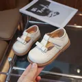 Chaussures Mary Jane blanches pour filles avec nœud et détails de bordure festonnée - EU 21 / Blanc