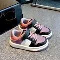Zapatillas casuales para niños en púrpura y blanco con cierre de velcro y cordones - EU 25 / Rojo Frambuesa
