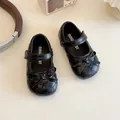 Chaussures Mary Jane noires classiques pour filles avec matelassage et nœud - EU 16 / Noir