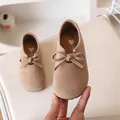 Kamelen suède Mary Janes voor meisjes met strikdetail en vintage Birkenstock-stijl - EU 24 / Khaki