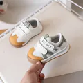 Toddler walking shoes in white yellow and green mesh with double hook-and-loop straps - Toddler Size Sixteen / Yellow