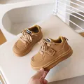 Kids casual sneakers in camel brown with breathable toe cap and non-slip sole - Size 21 (13.0cm Inner Length) / Tan