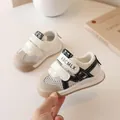 Breathable baby boy mesh sneakers in white and beige with double velcro straps - EU 16 / Off White
